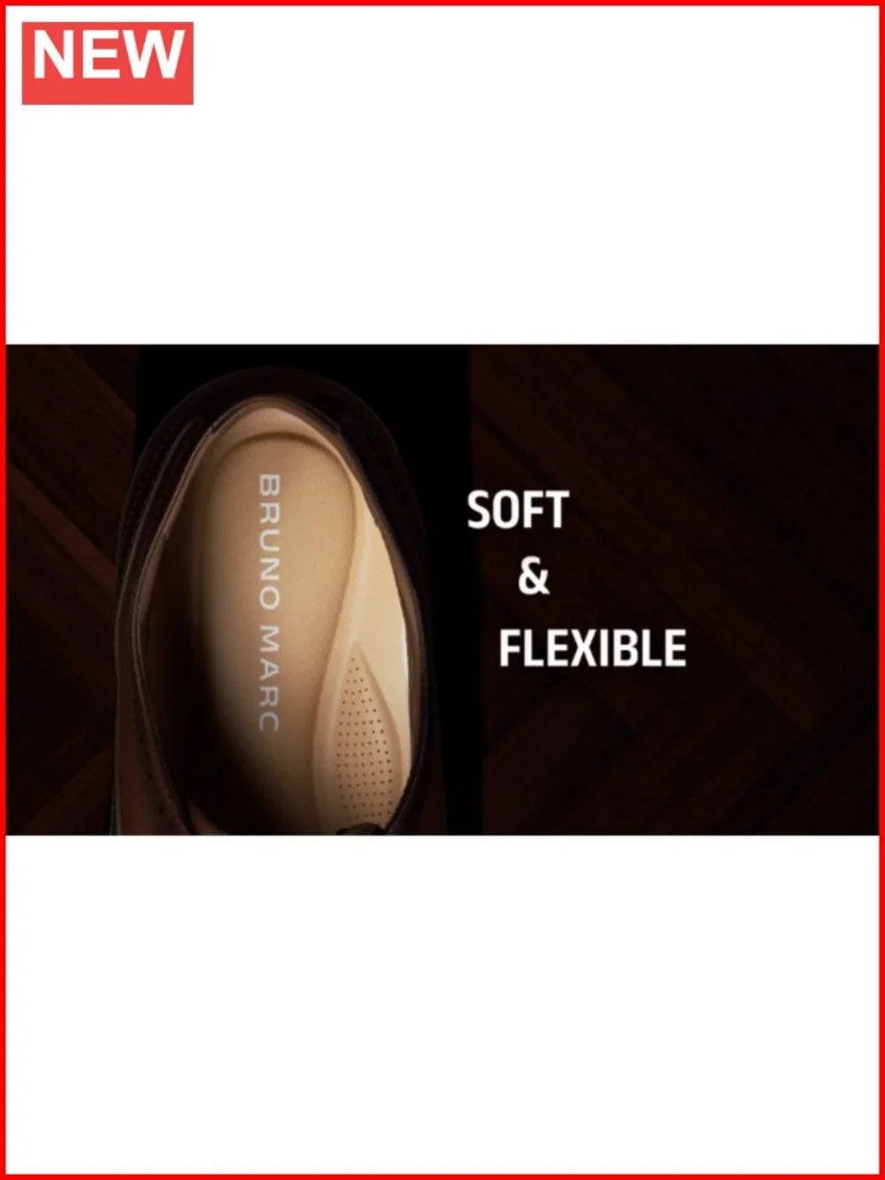 Men's Full Grain Leather Wingtip Oxfords Flexible Forefoot Dress Shoes for Work